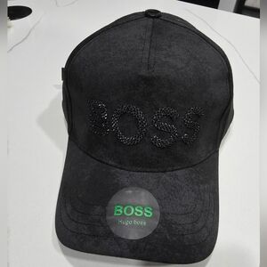 Hugo Boss Black Cap with Embellished Logo